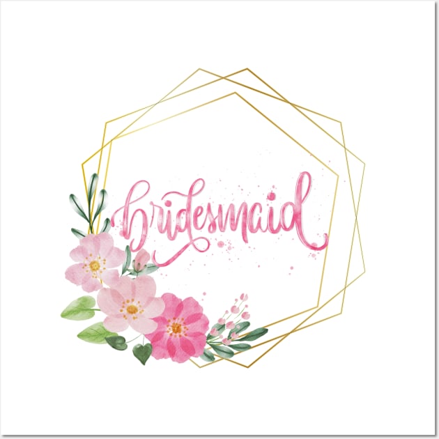 Brideamid floral design Wall Art by PrintAmor